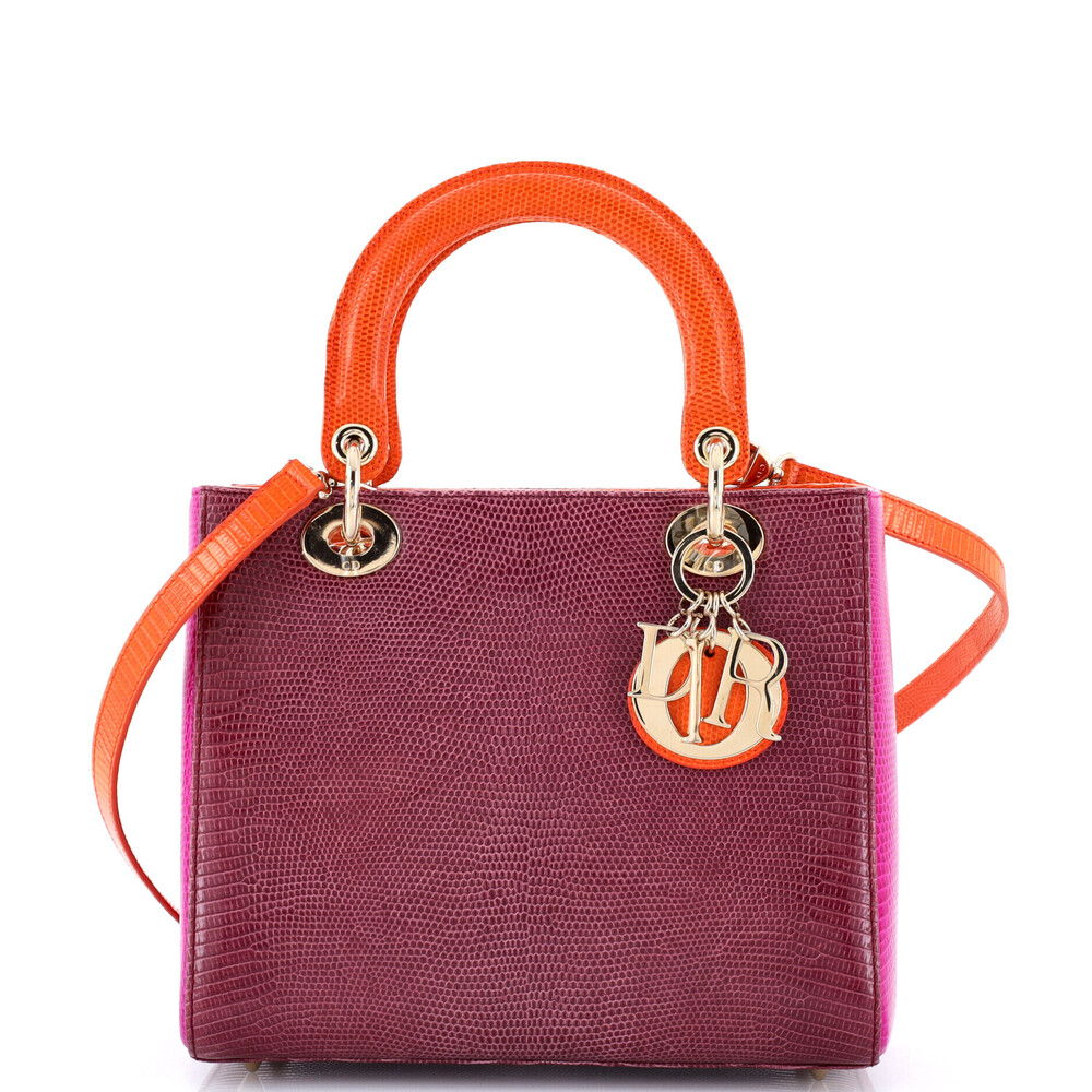 Christian Dior Medium Lady Dior Bag Lizard